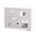 Vevor 30'X20' White Cork Board With Linen Surface Wall-Mounted Bulletin Board
