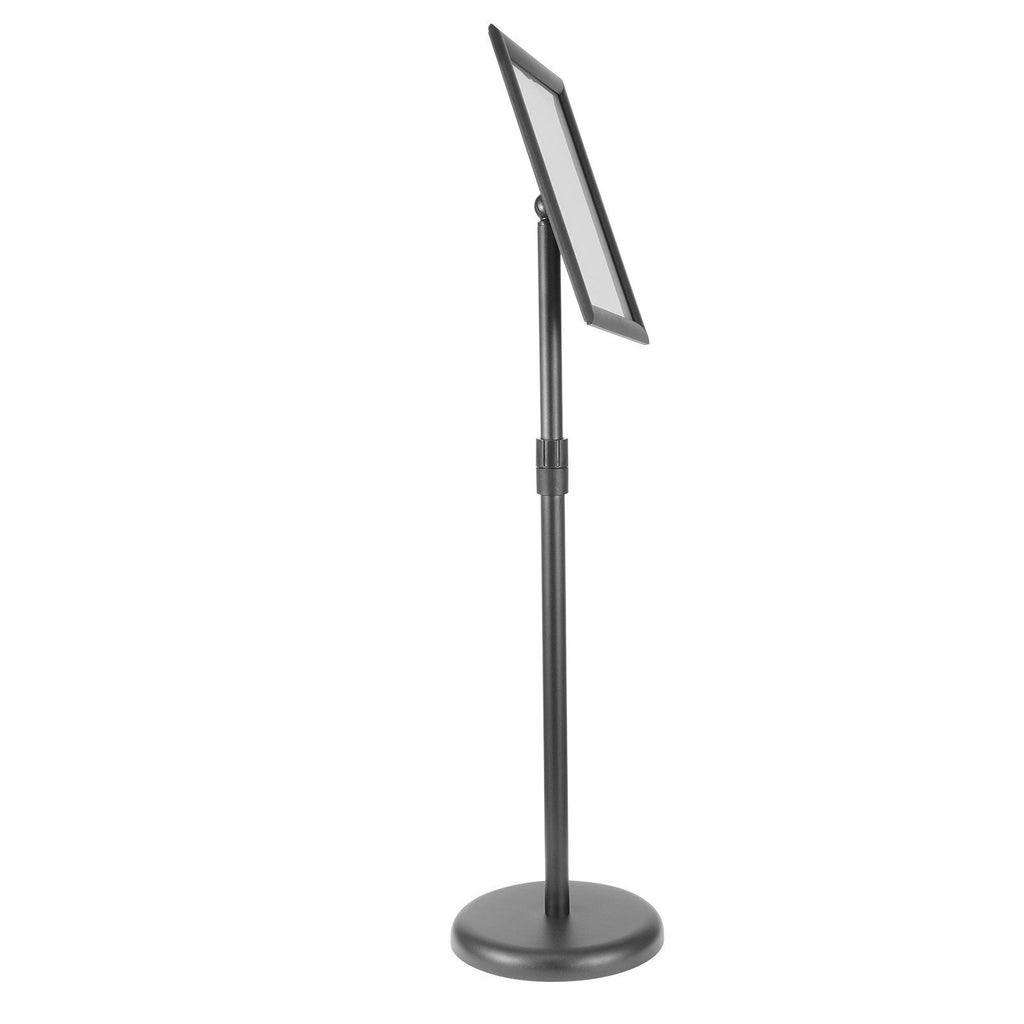 Vevor Pedestal Sign Holder, 8.5 X 11 Inch Vertical And Horizontal Adjustable Poster Stand, Heavy-Duty Floor Standing Sign Holder