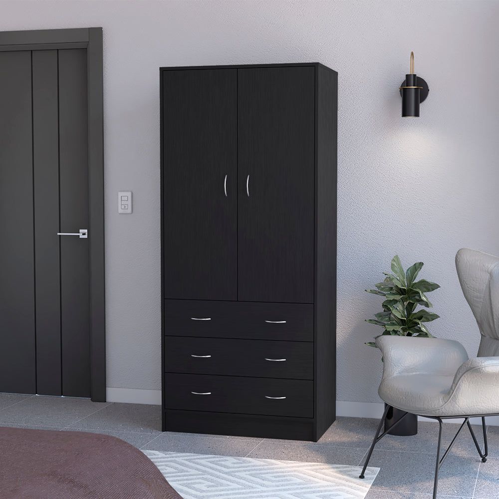 Armoire Ramey, Bedroom, Black