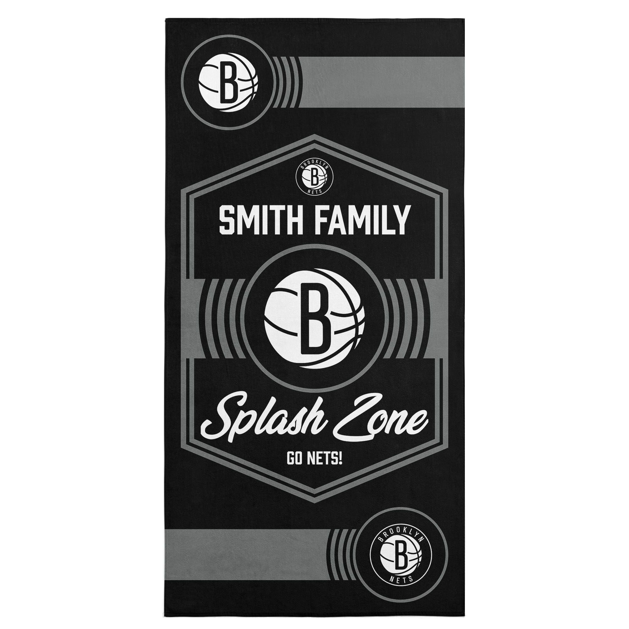 NBA Brooklyn Nets Dominion Personalized Beach Towel 3060 Inches