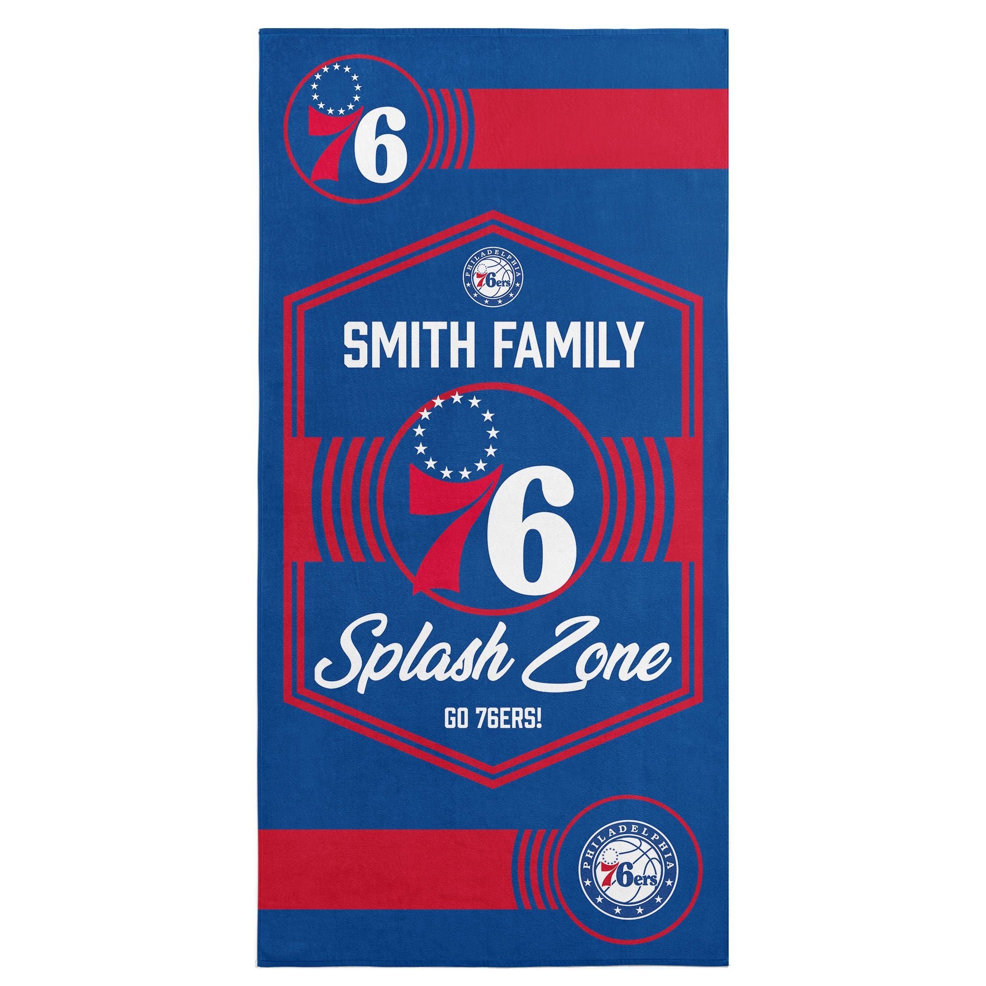 NBA Philadelphia 76ers Dominion Personalized Beach Towel 3060 Inches
