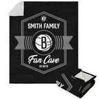Nba Brooklyn Nets Dominion Personalized Silk Touch Sherpa Throw Blanket 50X60 Inches