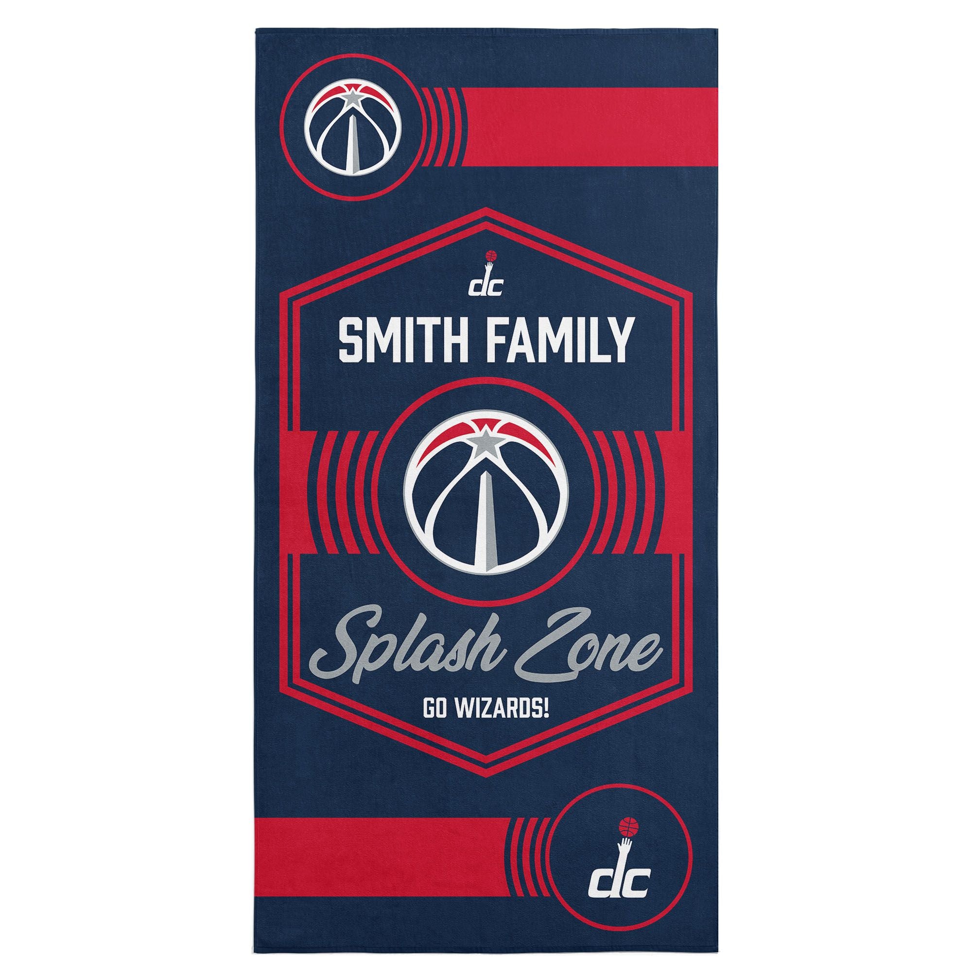 NBA Washington Wizards Dominion Personalized Beach Towel 3060 Inches