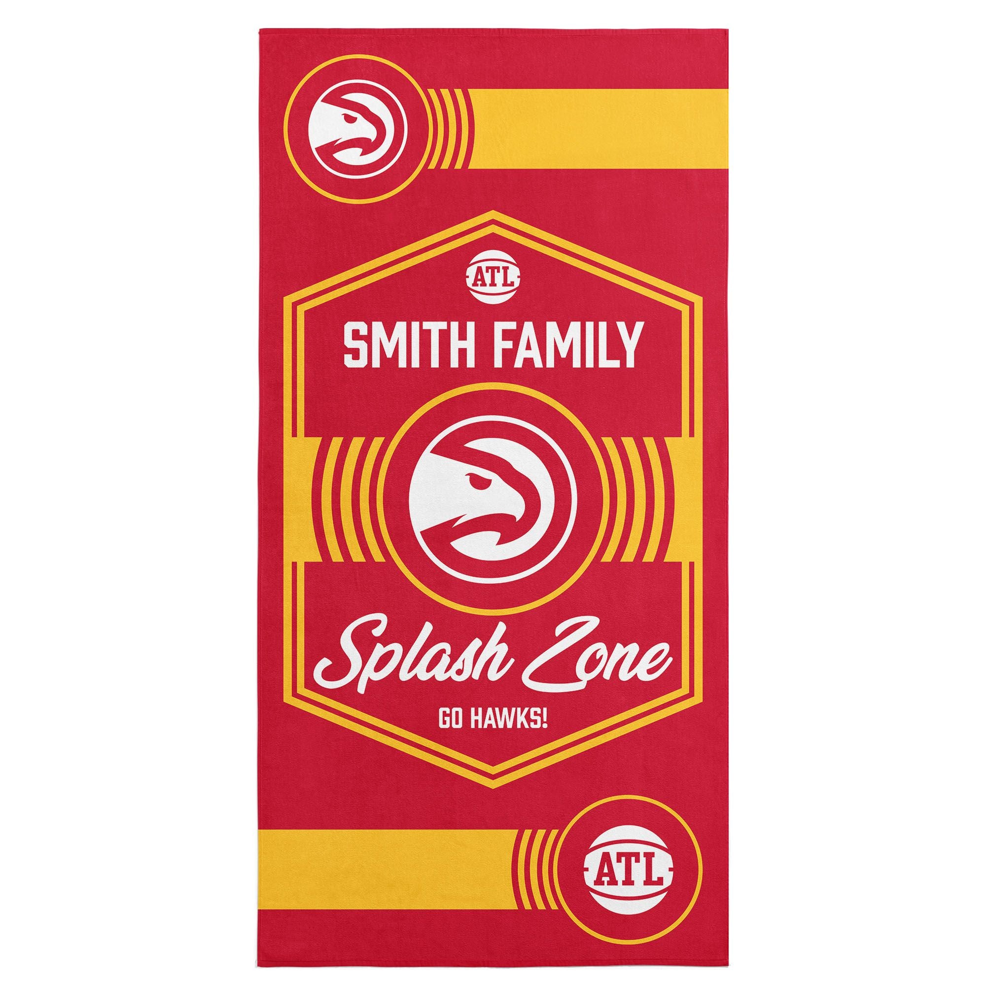 NBA Atlanta Hawks Dominion Personalized Beach Towel 3060 Inches