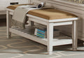 Antique White Bench