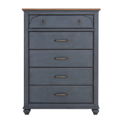 Bridgevine Home Americana Chest, No Assembly Required, Corduroy Blue Finish