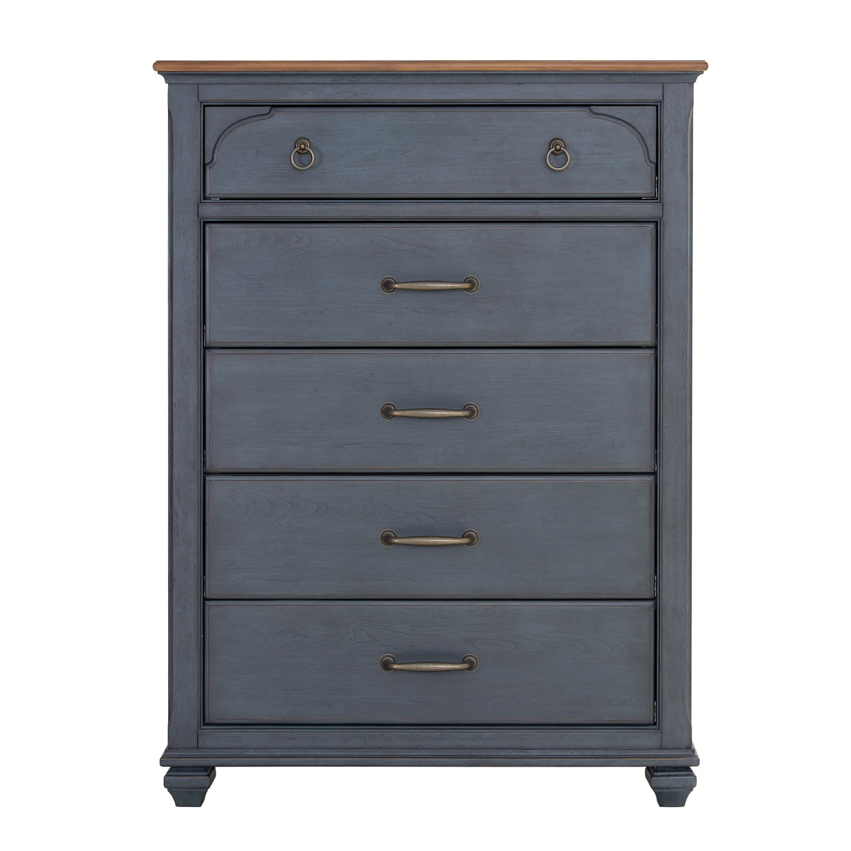 Bridgevine Home Americana Chest, No Assembly Required, Corduroy Blue Finish