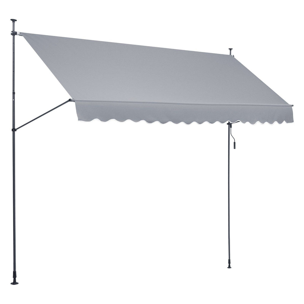 Vevor 157X47' Patio Awning Retractable Awning Sunshade Shelter With Crank Handle