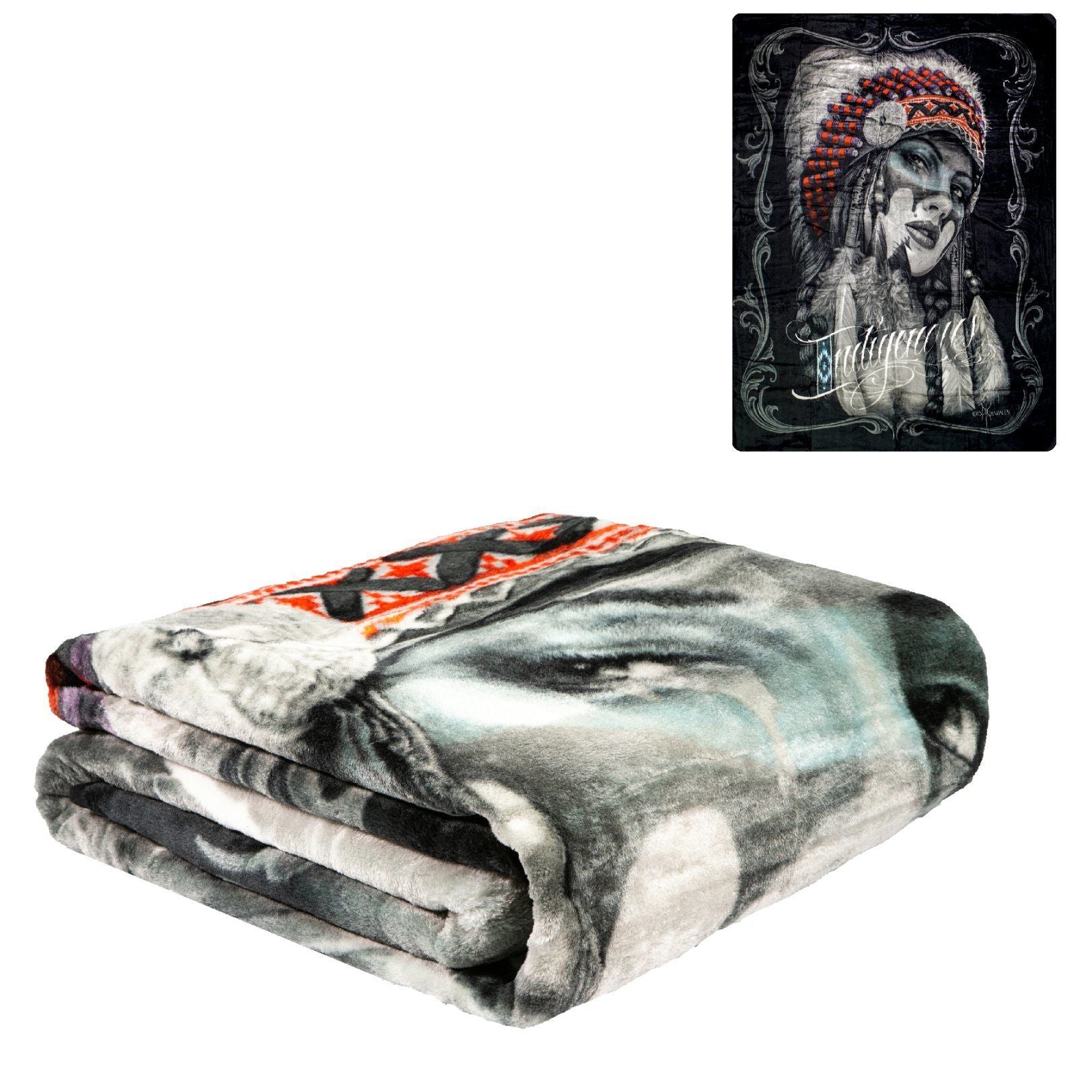 Plush Throw Blanket - Lady Warrior - QUEEN BED 79x 95 - Special Edition Faux Fur Blanket For Beds, Sofa, Couch, Picnic, Camping(