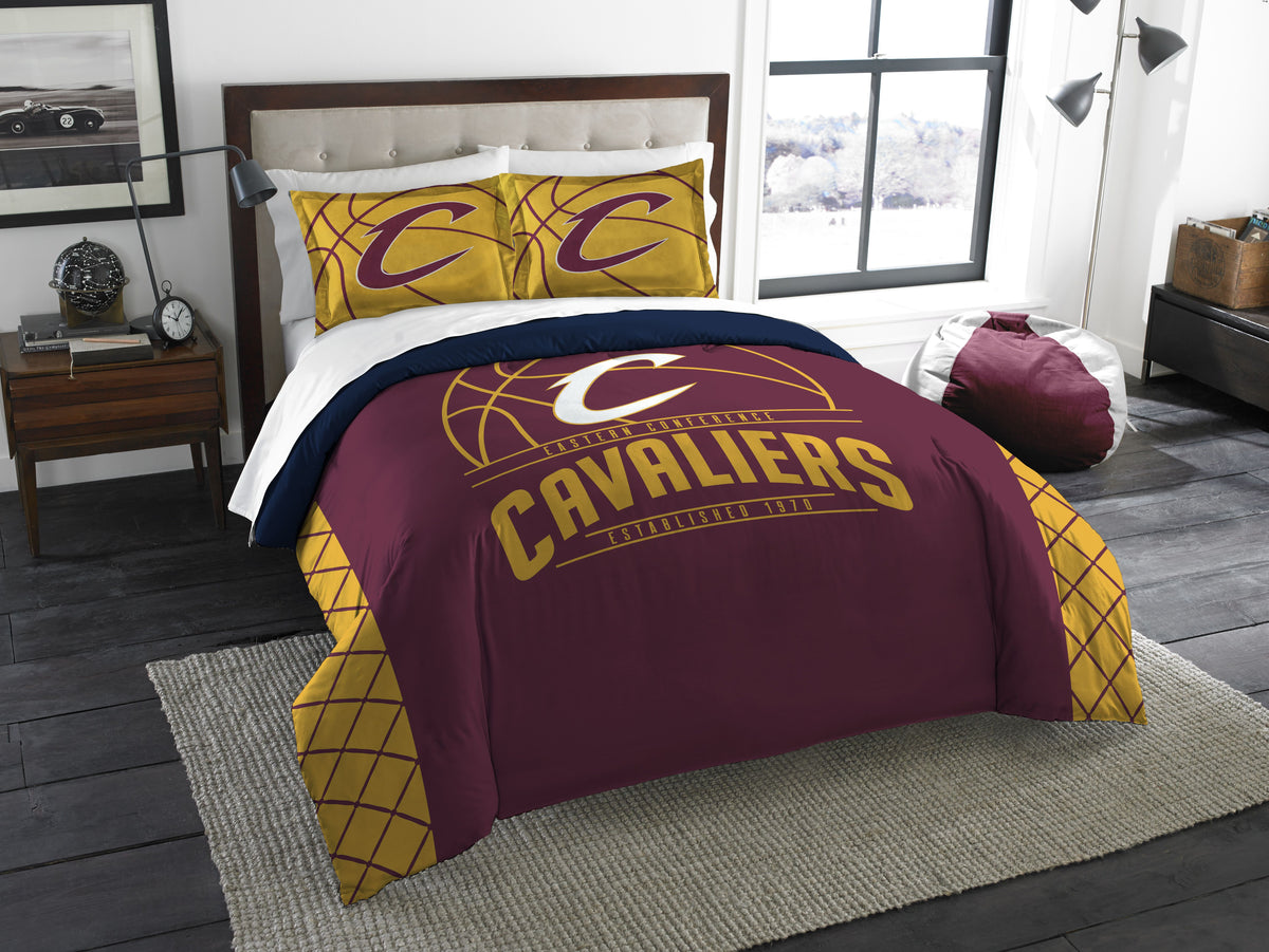 Cavaliers Official National Basketball Association, Bedding, 'Reverse Slam' Full/Queen Printed Comforter (86'X 86') & 2 Sham