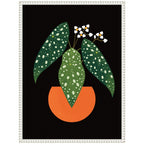 Sylvie Polka Dot Begonia Framed Canvas by Amber Leaders