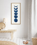 Sylvie Linear Moon Phases Framed Canvas by Teju Reval