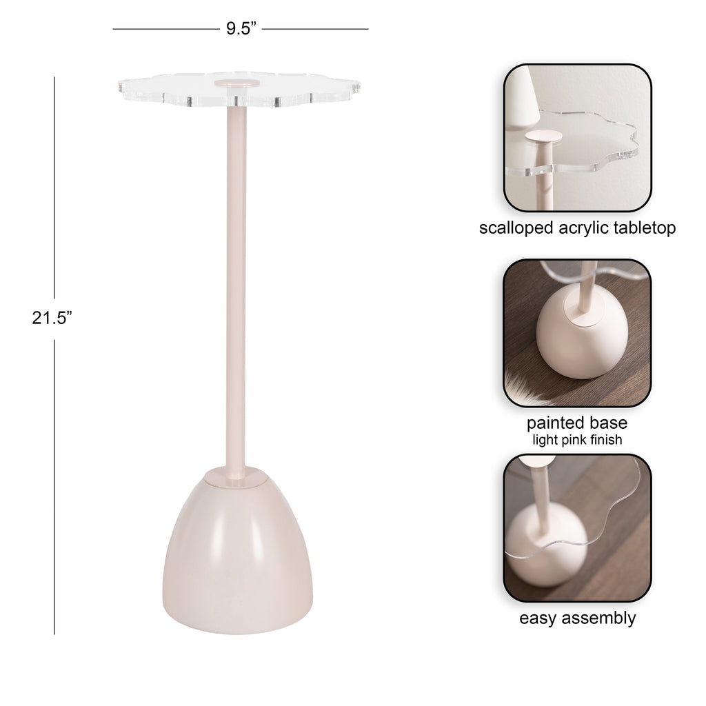 Acari Scalloped Drink Table