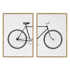 Sylvie Bicycle Framed Canvas by Simon Te of Tai Prints