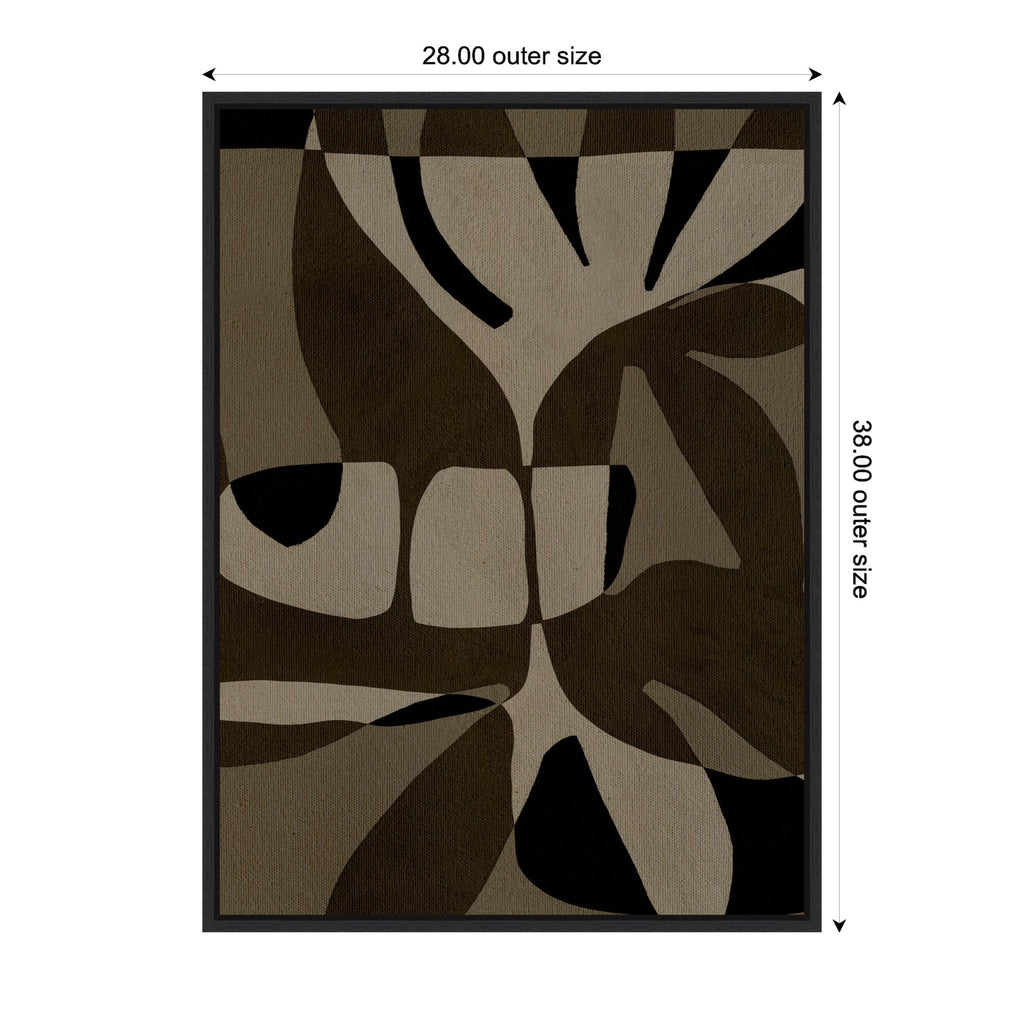 Sylvie Contour 2 Framed Canvas by Shatha Al Dafai