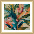 Framed Art Colorful Tropic Botanical Abstract Neutral Linen by The Creative Bunch Studio