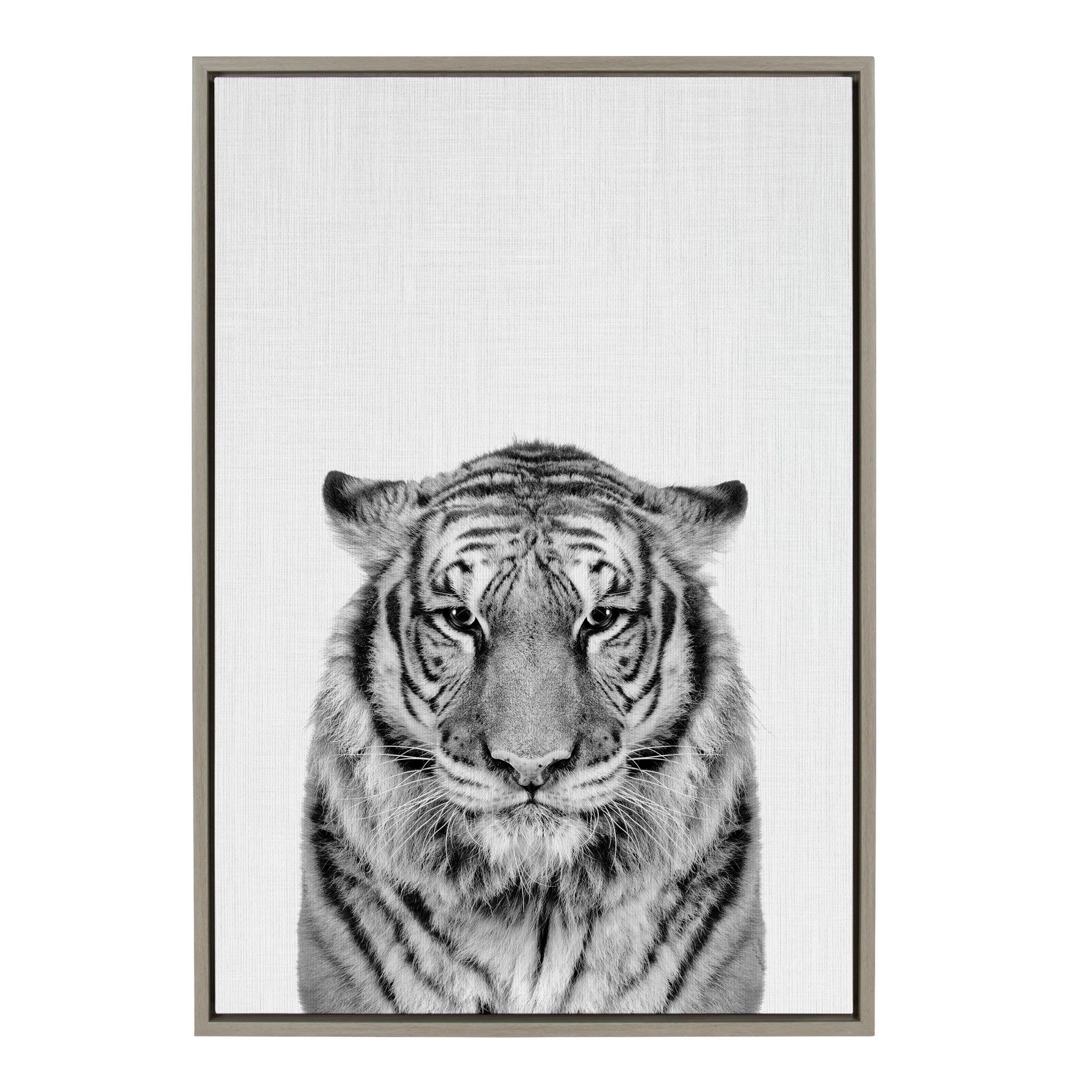 Sylvie Tiger Framed Canvas by Simon Te of Tai Prints
