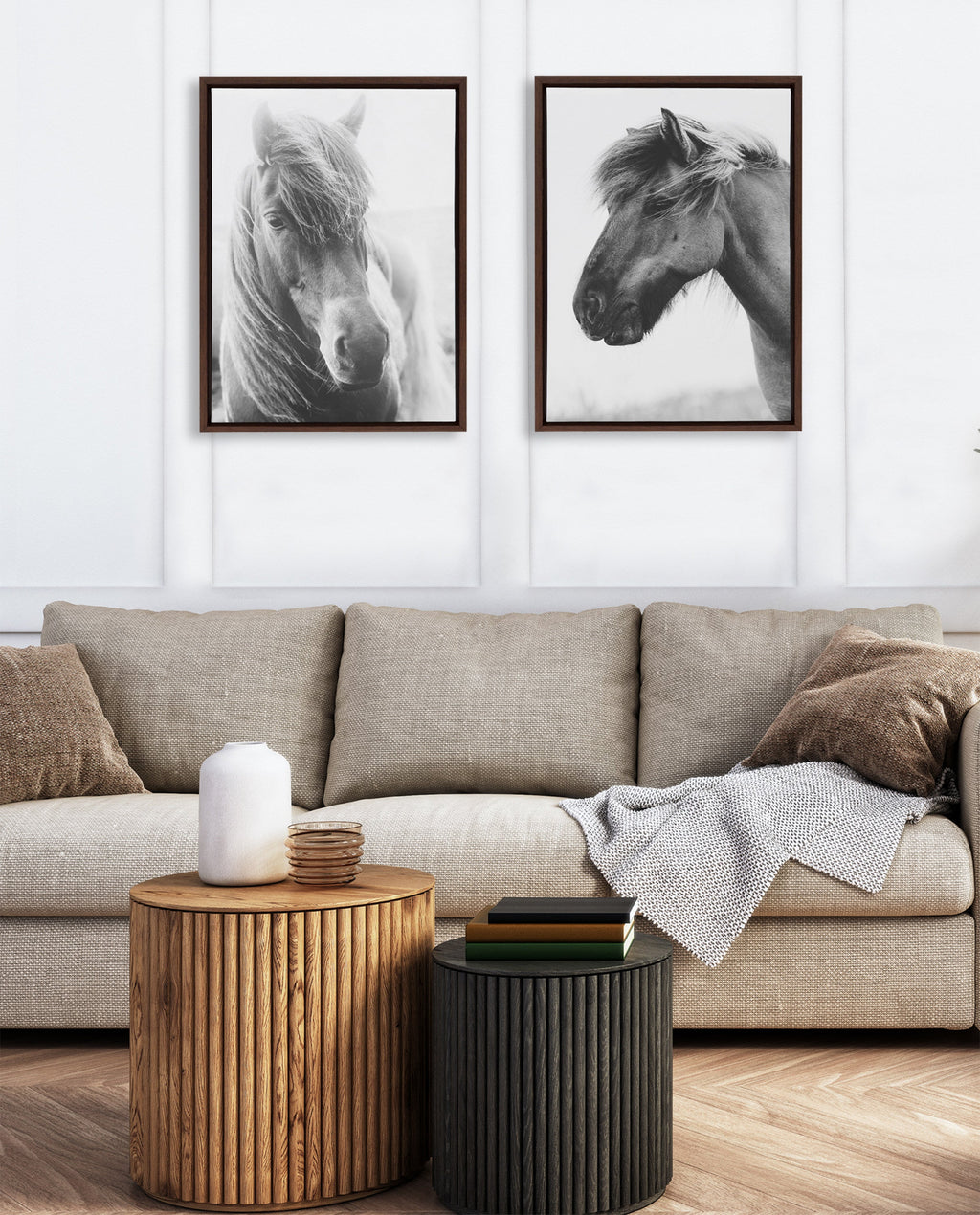 Sylvie Benevolence and Indomitable Framed Canvas Set by Alicia Abla