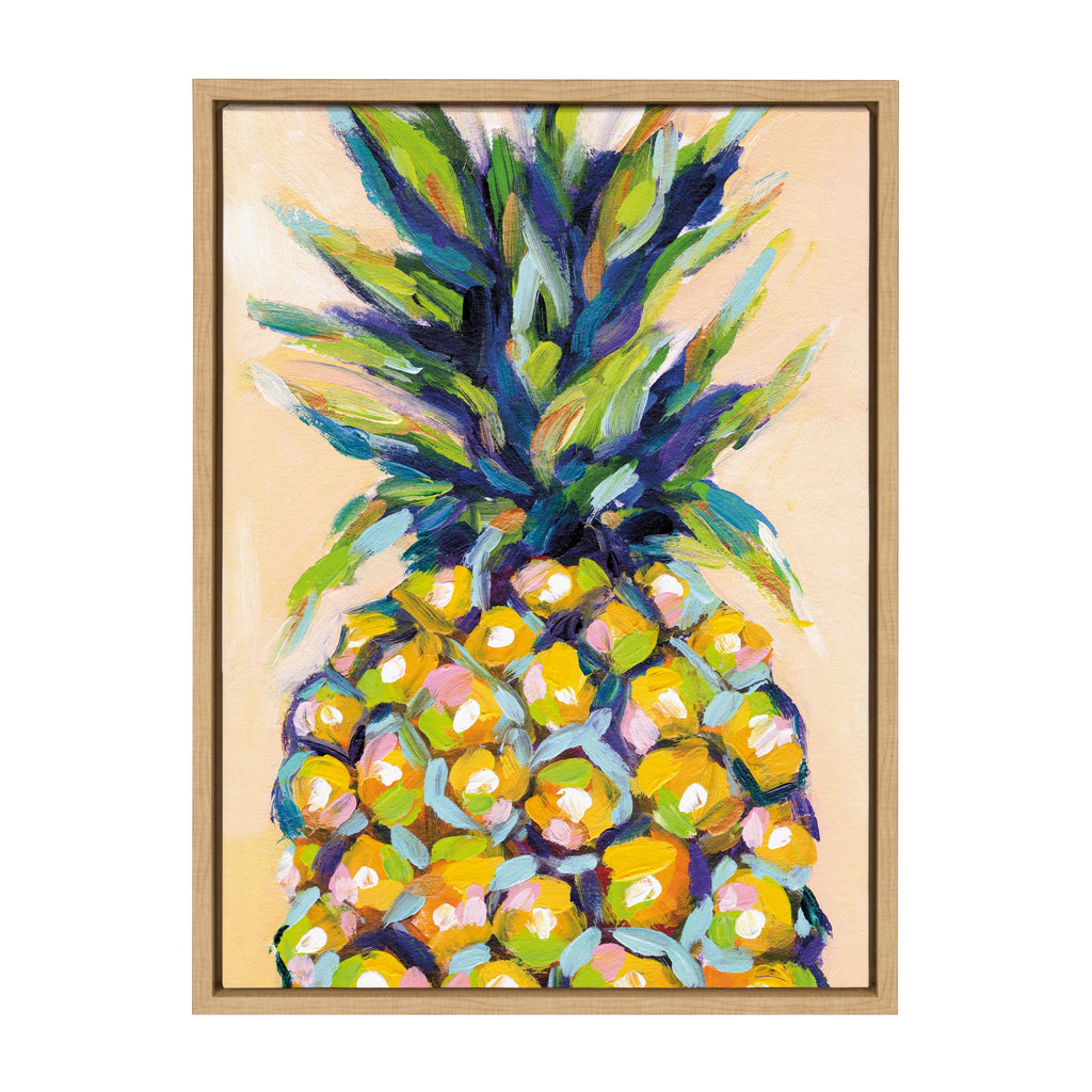 Sylvie Pineapple Study No 2 Framed Canvas by Rachel Christopoulos