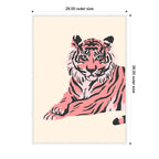 Sylvie Trendy Tiger Framed Canvas by Honey Island Studio