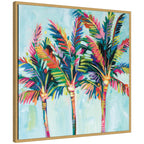 Sylvie Rainbow Coconuts Framed Canvas by Rachel Christopoulos