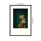 Twilight Emerald Green Leopard by The Creative Bunch Studio Framed Wall Art Print