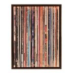 Sylvie Records Framed Canvas by Robert Cadloff of Bomobob