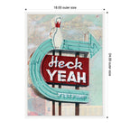 Heck Yeah by Krista V. Allenstein Framed Canvas Wall Art Print