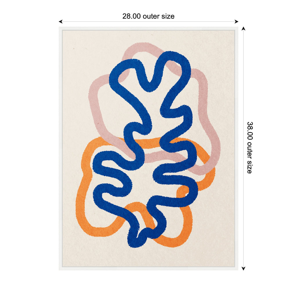 Sylvie Abstract Line Art Print 2 Framed Canvas by July Art Prints