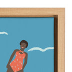Sylvie Swimmers Framed Canvas by Queenbe Monyei