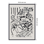 Fille assise a table 1947 Henri Matisse by Nostalgia Prints Framed Canvas Wall Art Print