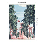 Sylvie Palm Trees and Flamingos Framed Canvas by Sarah Eisenlohr