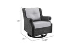 Lassen 4-Piece Wicker Sofa Set with Swivel Rocking Chairs