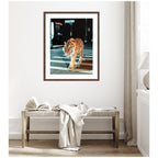 Framed Art Tiger in the City at Night 2 by Michael Schauer