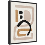 Sylvie Neutral Abstract 2 Minimal Modern Art Framed Canvas by July Art Prints