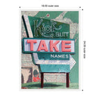 Kick Butt Take Names by Krista V. Allenstein Framed Canvas Wall Art Print