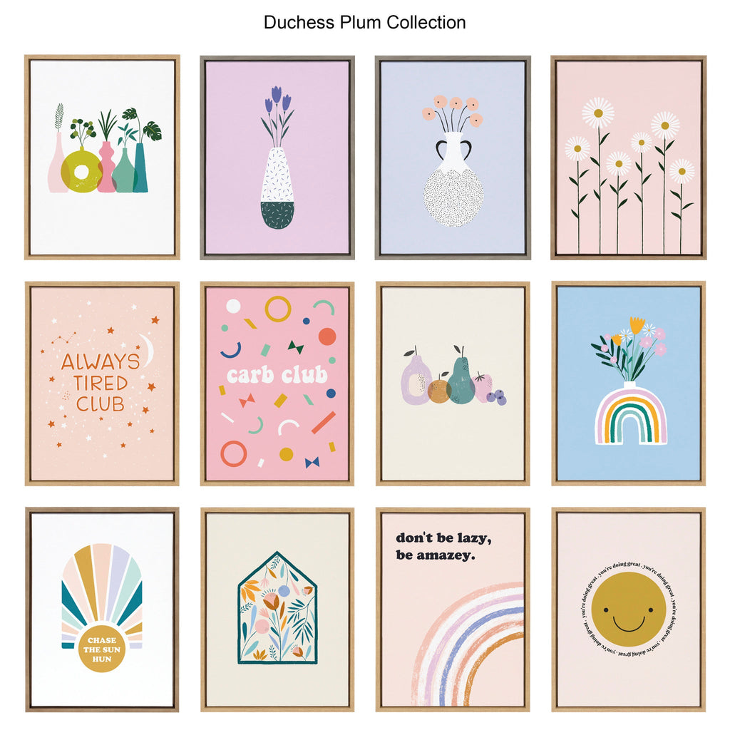 Sylvie Carb Club Framed Canvas by Duchess Plum