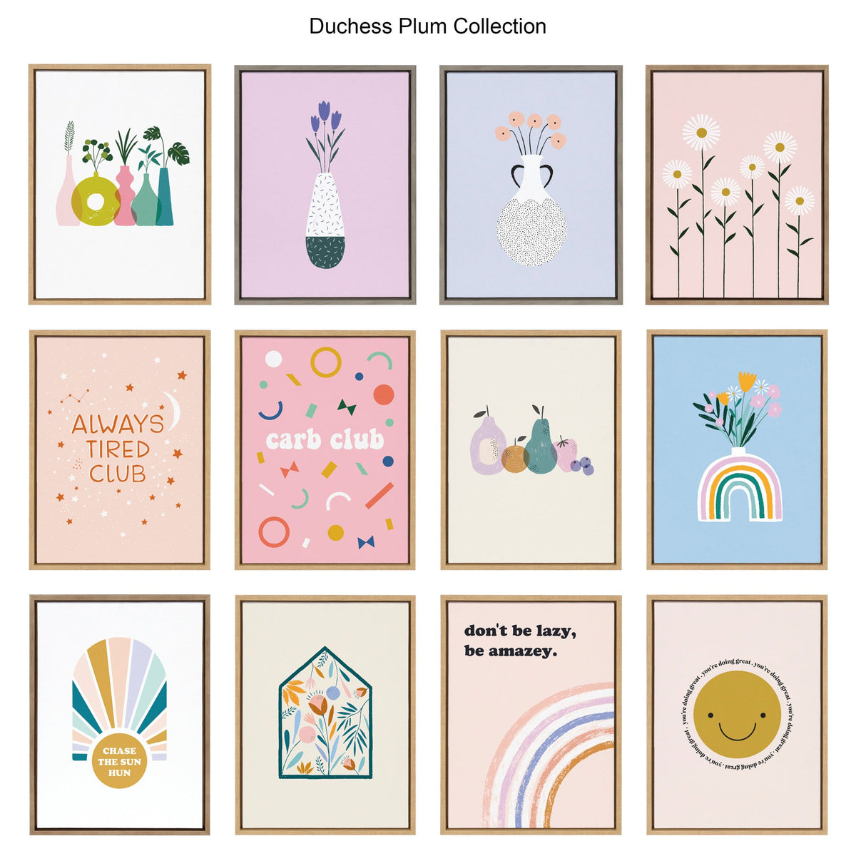 Sylvie Carb Club Framed Canvas by Duchess Plum
