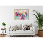 Sylvie Brushstroke 154 Horizontal Framed Canvas by Ettavee