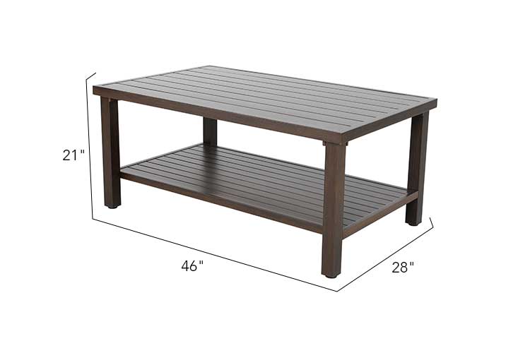 Beaufort Aluminum Coffee Table