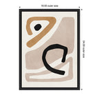 Sylvie Neutral Abstract 1 Minimal Modern Art Framed Canvas by July Art Prints