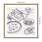 Dinner Club by Gabrielly Guedes Framed Canvas Wall Art Print