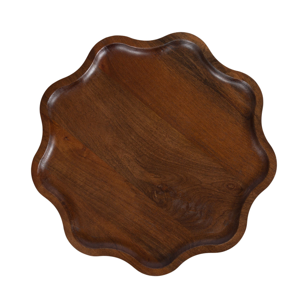 Alezar Scallop Wood Side Table