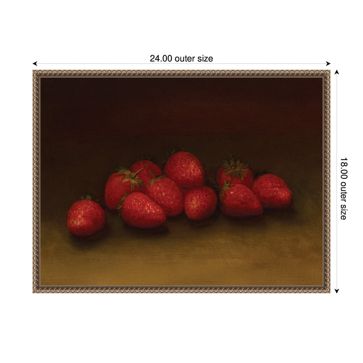 Strawberries no date George Henry Hall by Nostalgia Prints Framed Canvas Wall Art Print