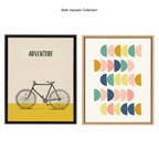 Sylvie Simple Shapes in Soft Colors Framed Canvas by Apricot and Birch