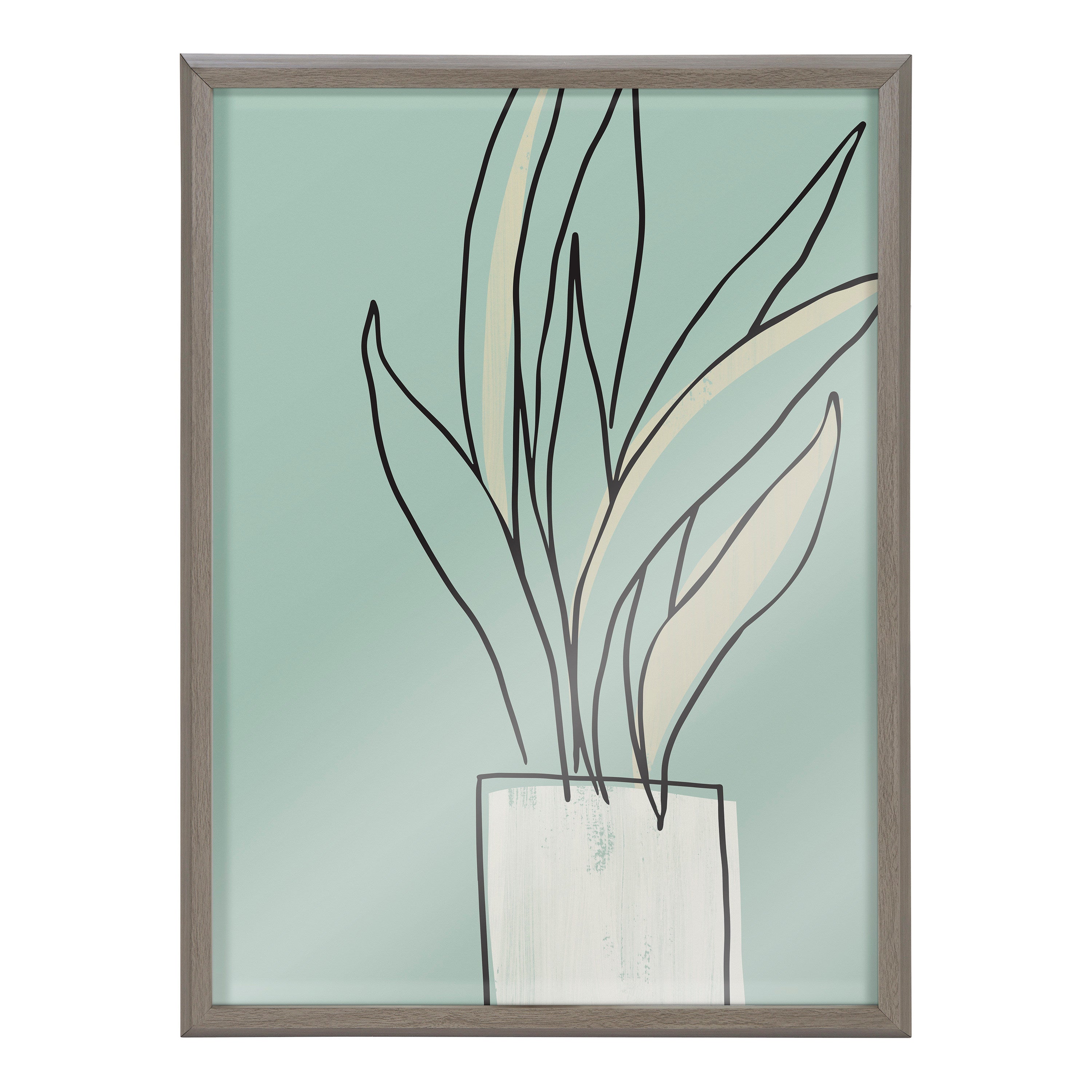 Blake Serene Growth Framed Printed Glass by Elizabeth Silver