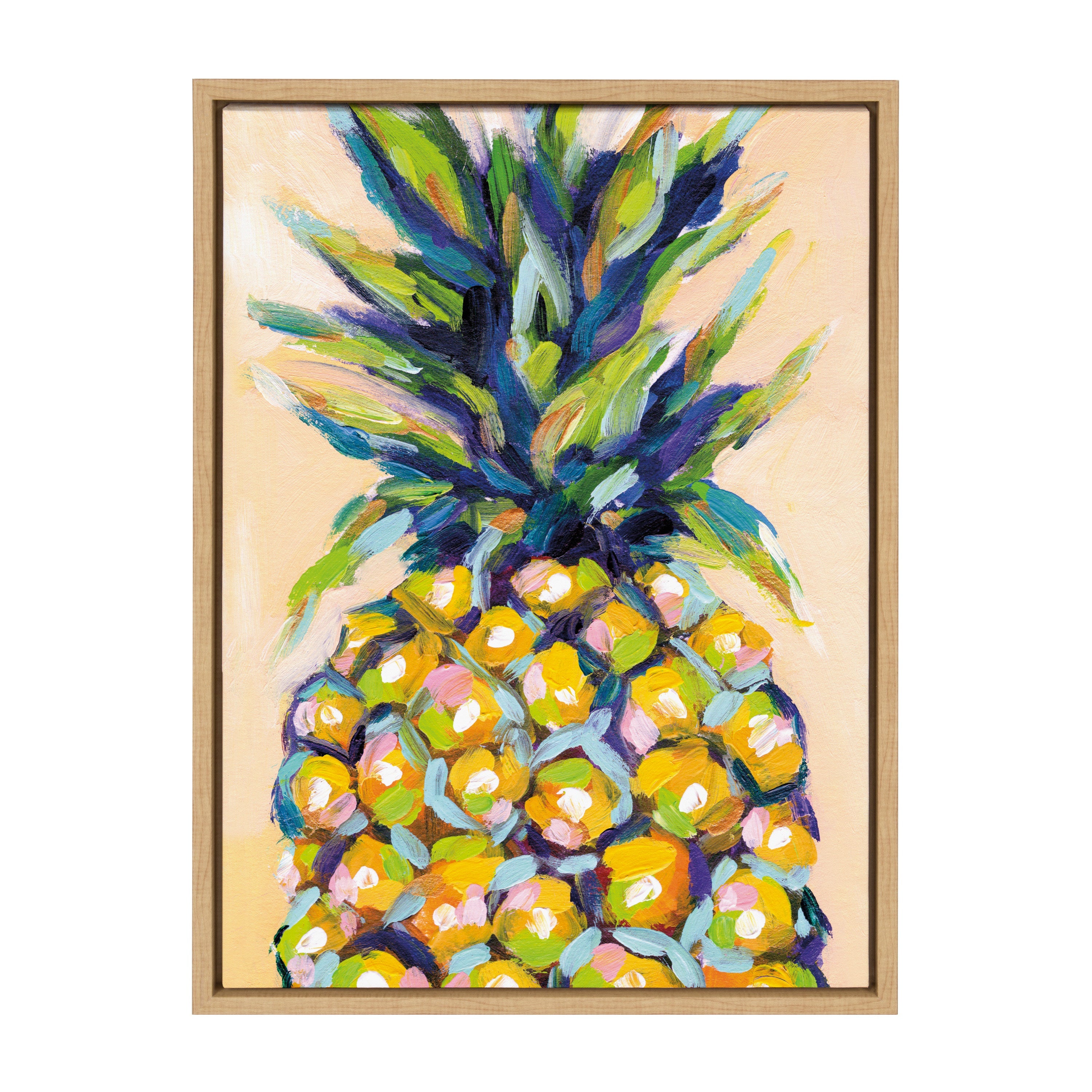 Sylvie Pineapple Study No 2 Framed Canvas by Rachel Christopoulos