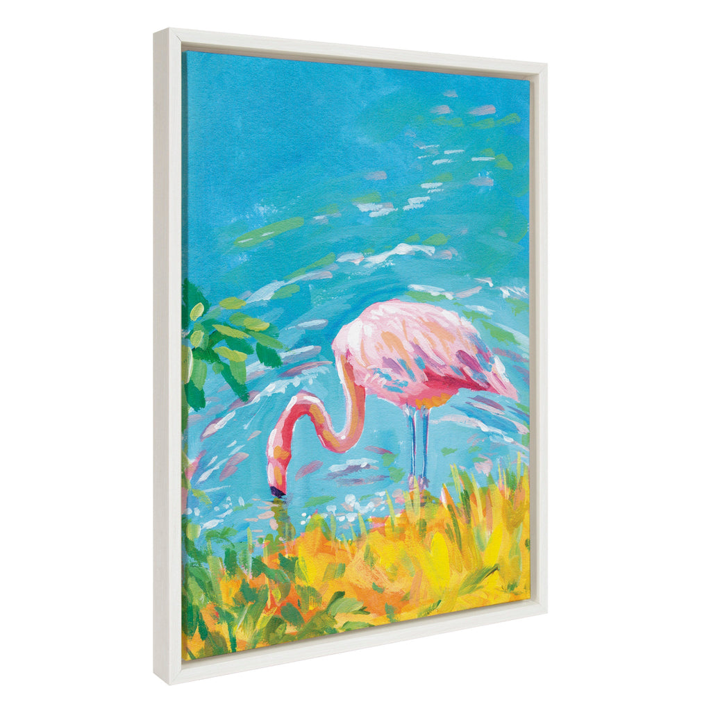 Sylvie Summer Sip Framed Canvas by Rachel Christopoulos