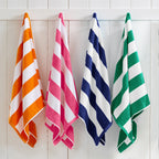 Cotton Velour Cabana Stripe Beach Towel - Novia Collection