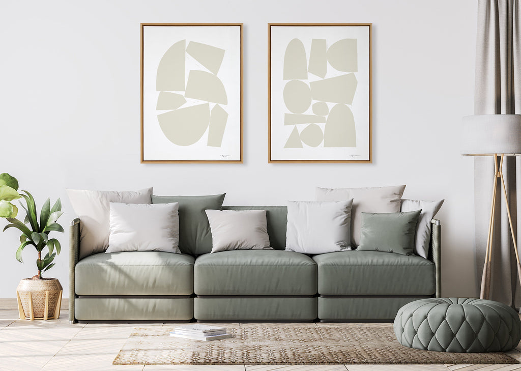 Sylvie Constructed I Neutral Framed Canvas by Statement Goods